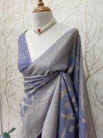 Soft Tussar With Diamond Design - Image 8