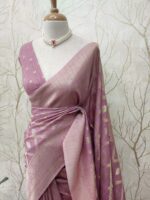 Soft Tussar With Diamond Design - Image 17