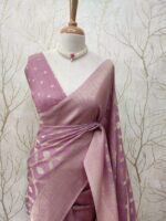 Soft Tussar With Diamond Design - Image 18