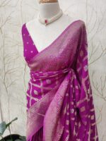 Soft Tussar With Diamond Design - Image 9