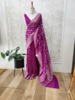 Soft Tussar With Diamond Design - Image 12