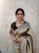 Georgette Banarasi With Golden Zari - Image 19