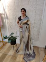 Georgette Banarasi With Golden Zari - Image 22