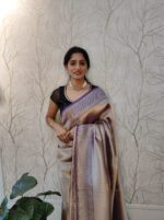 Georgette Banarasi With Golden Zari - Image 23