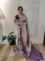 Georgette Banarasi With Golden Zari - Image 25