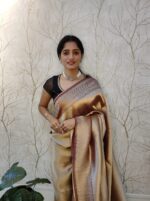 Georgette Banarasi With Golden Zari - Image 16