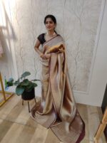Georgette Banarasi With Golden Zari - Image 18