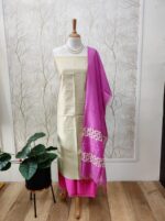 Cotton salwar flower in shawl - Image 10