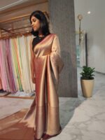 Georgette Banarasi With Golden Zari - Image 31
