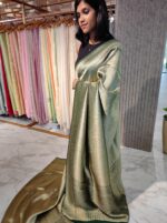 Georgette Banarasi With Golden Zari - Image 28