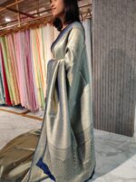 Georgette Banarasi With Golden Zari - Image 10