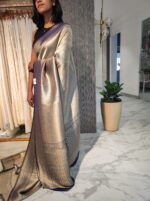 Georgette Banarasi With Golden Zari - Image 3