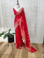 Soft Tussar With Temple Buttas Design - Image 50