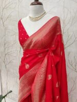Soft Tussar With Temple Buttas Design - Image 51