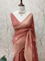 Soft Tussar With Temple Buttas Design - Image 53