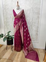 Soft Tussar With Temple Buttas Design - Image 58