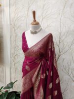 Soft Tussar With Temple Buttas Design - Image 59