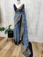 Soft Tussar With Temple Buttas Design - Image 2