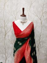 Soft Tussar With Temple Buttas Design - Image 5
