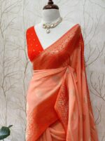 Soft Tussar With Temple Buttas Design - Image 35
