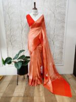 Soft Tussar With Temple Buttas Design - Image 36