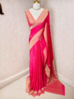 Georgette Banarasi With Feather Design - Image 43