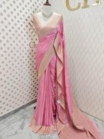 Georgette Banarasi With Feather Design - Image 39