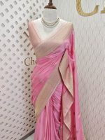 Georgette Banarasi With Feather Design - Image 40