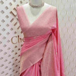 Soft Tussar With Stamp Flower Design