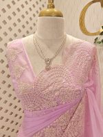 Organza With Big Scalop Work - Image 2