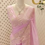 Organza With Big Scalop Work