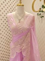Organza With Big Scalop Work