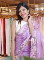 Kota Silk With Pearl Like Flower Embroidery - Image 11