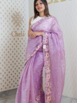 Kota Silk With Pearl Like Flower Embroidery - Image 13