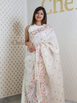 Kota Silk With Pearl Like Flower Embroidery - Image 15