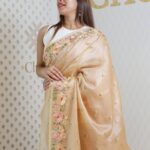 Kota Silk With Pearl Like Flower Embroidery