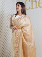 Kota Silk With Pearl Like Flower Embroidery
