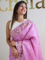 Kota Silk With Pearl Like Flower Embroidery - Image 19
