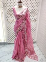 Kota Silk With Pearl Like Flower Embroidery - Image 8