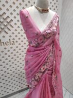Kota Silk With Pearl Like Flower Embroidery - Image 9