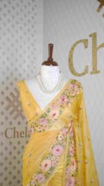 Kota Silk With Pearl Like Flower Embroidery - Image 7
