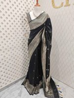 Tussar banarasi with rose gold zari - Image 24