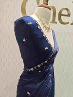 Satin organza with stone work - Image 12