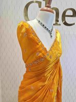 Satin organza with stone work - Image 6