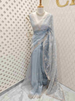 Tissue Organza either golden embroidery - Image 6