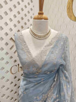 Tissue Organza either golden embroidery - Image 5
