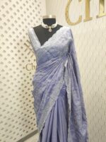 Semi tussar with manga embroidery - Image 23