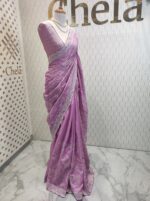 Semi tussar with manga embroidery - Image 6