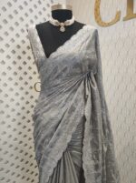 Semi tussar with manga embroidery - Image 13