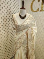 Tussar silk with self color embroidery - Image 2